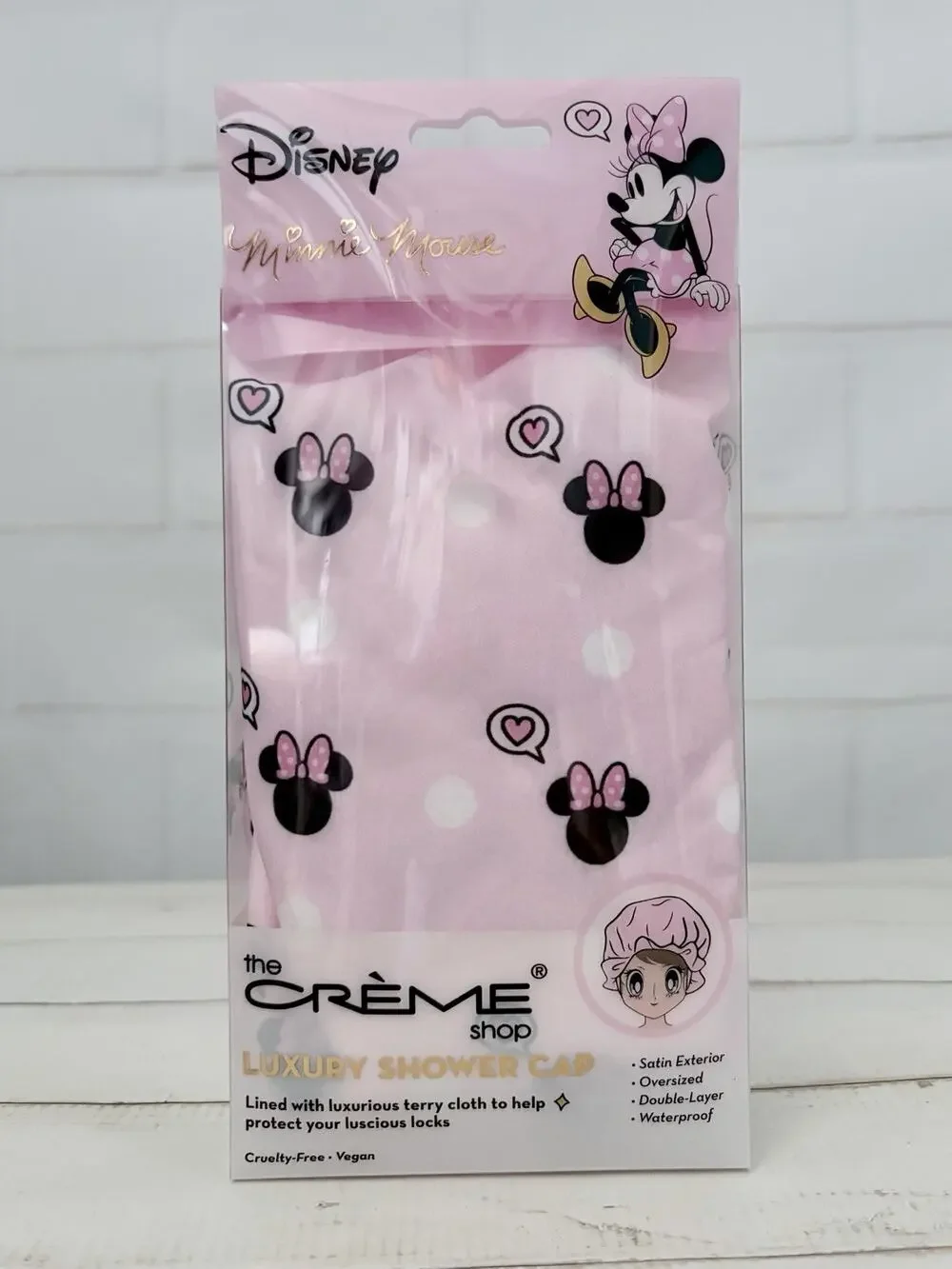 The Creme Shop Disney Minnie Mouse Luxury Shower Cap Pink NIP